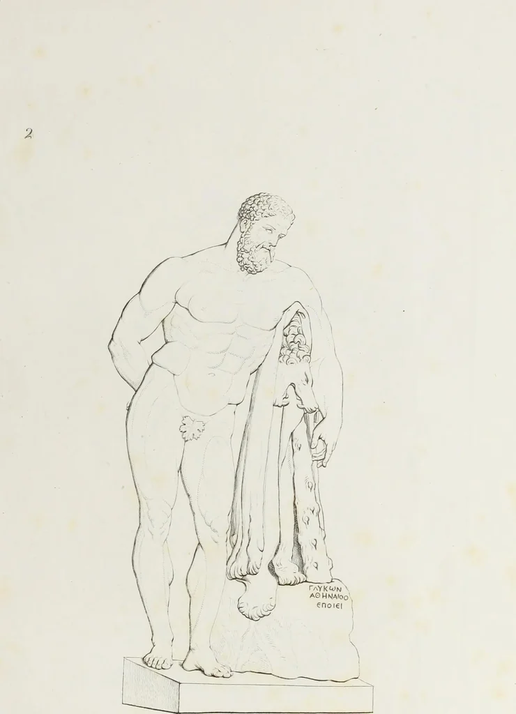 An illustration from Raccolta de' piu belli ed interessanti dipinti, musaici ed altri monumenti rinvenuti negli scavi di Ercolano, di Pompei, e di Stabia, che ammiransi nel Museo nazionale.., 1876, leaf 10
