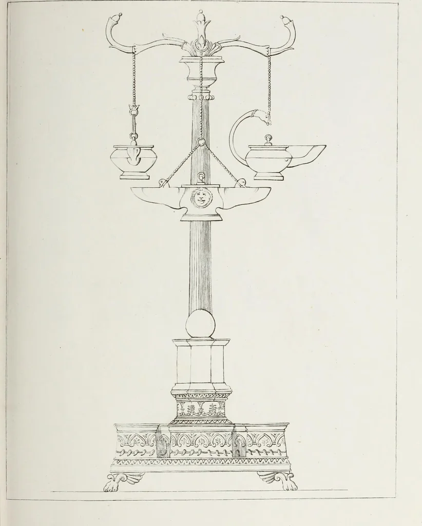An illustration from Raccolta de' piu belli ed interessanti dipinti, musaici ed altri monumenti rinvenuti negli scavi di Ercolano, di Pompei, e di Stabia, che ammiransi nel Museo nazionale.., 1876, leaf 100