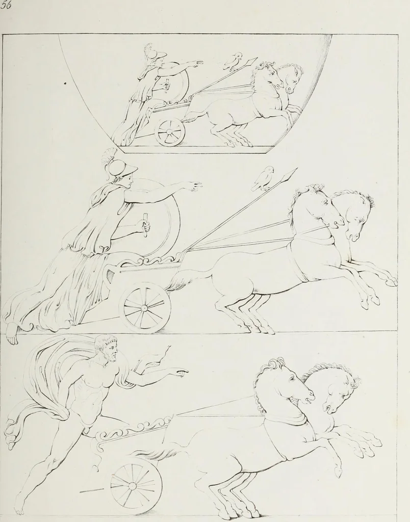 An illustration from Raccolta de' piu belli ed interessanti dipinti, musaici ed altri monumenti rinvenuti negli scavi di Ercolano, di Pompei, e di Stabia, che ammiransi nel Museo nazionale.., 1876, leaf 118