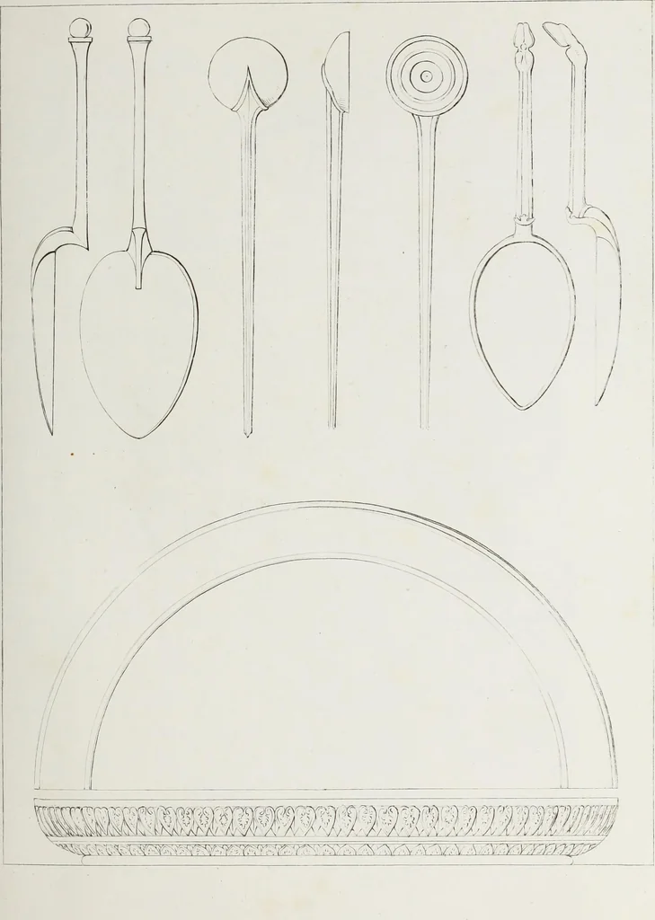 An illustration from Raccolta de' piu belli ed interessanti dipinti, musaici ed altri monumenti rinvenuti negli scavi di Ercolano, di Pompei, e di Stabia, che ammiransi nel Museo nazionale.., 1876, leaf 124