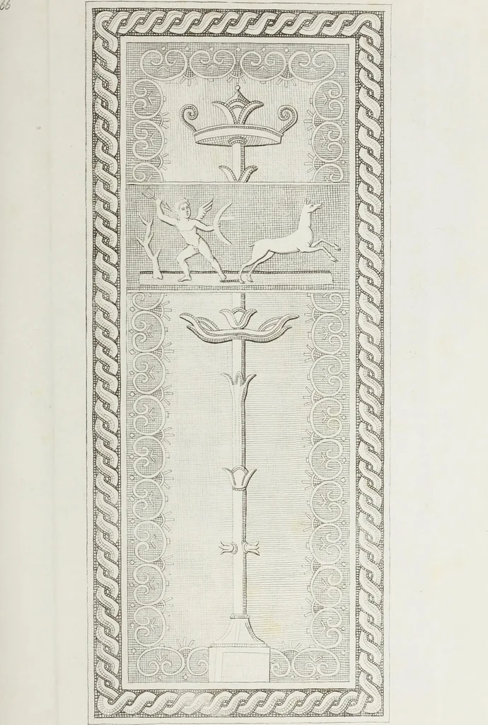 An illustration from Raccolta de' piu belli ed interessanti dipinti, musaici ed altri monumenti rinvenuti negli scavi di Ercolano, di Pompei, e di Stabia, che ammiransi nel Museo nazionale.., 1876, leaf 138