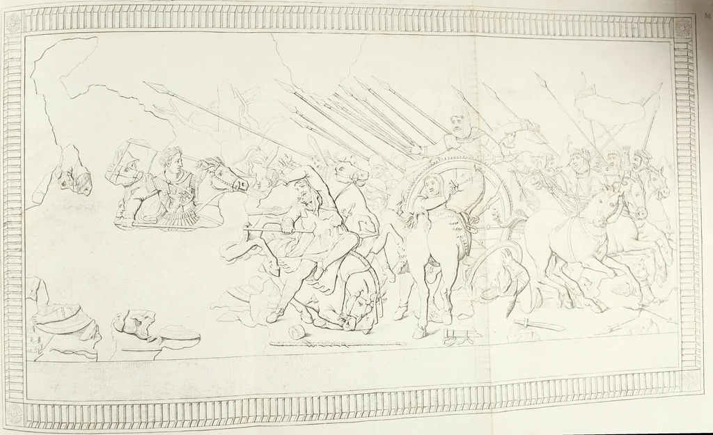 An illustration from Raccolta de' piu belli ed interessanti dipinti, musaici ed altri monumenti rinvenuti negli scavi di Ercolano, di Pompei, e di Stabia, che ammiransi nel Museo nazionale.., 1876, leaf 140