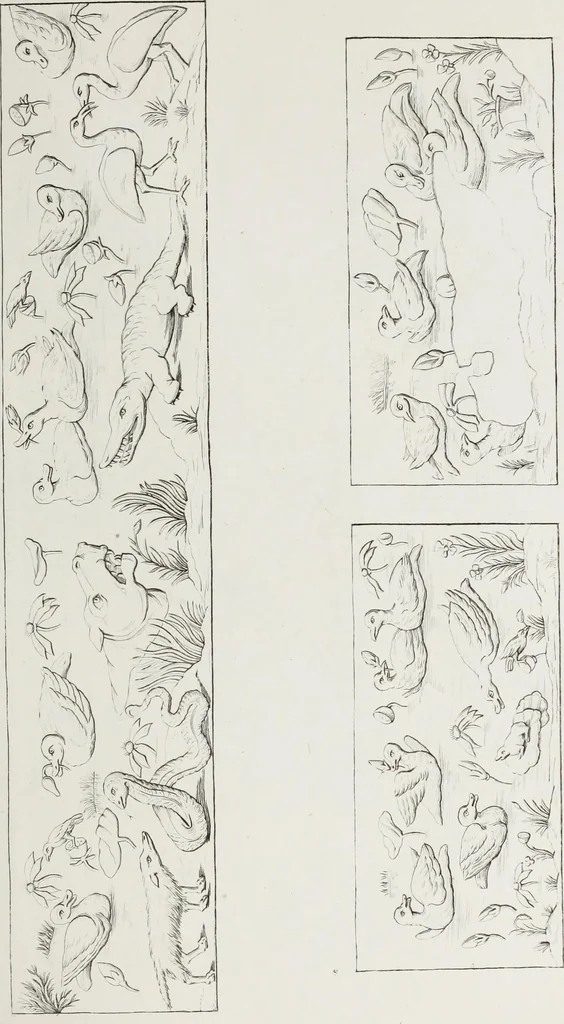 An illustration from Raccolta de' piu belli ed interessanti dipinti, musaici ed altri monumenti rinvenuti negli scavi di Ercolano, di Pompei, e di Stabia, che ammiransi nel Museo nazionale.., 1876, leaf 148
