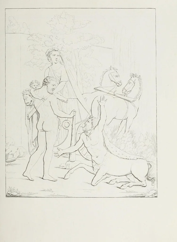 An illustration from Raccolta de' piu belli ed interessanti dipinti, musaici ed altri monumenti rinvenuti negli scavi di Ercolano, di Pompei, e di Stabia, che ammiransi nel Museo nazionale.., 1876, leaf 158