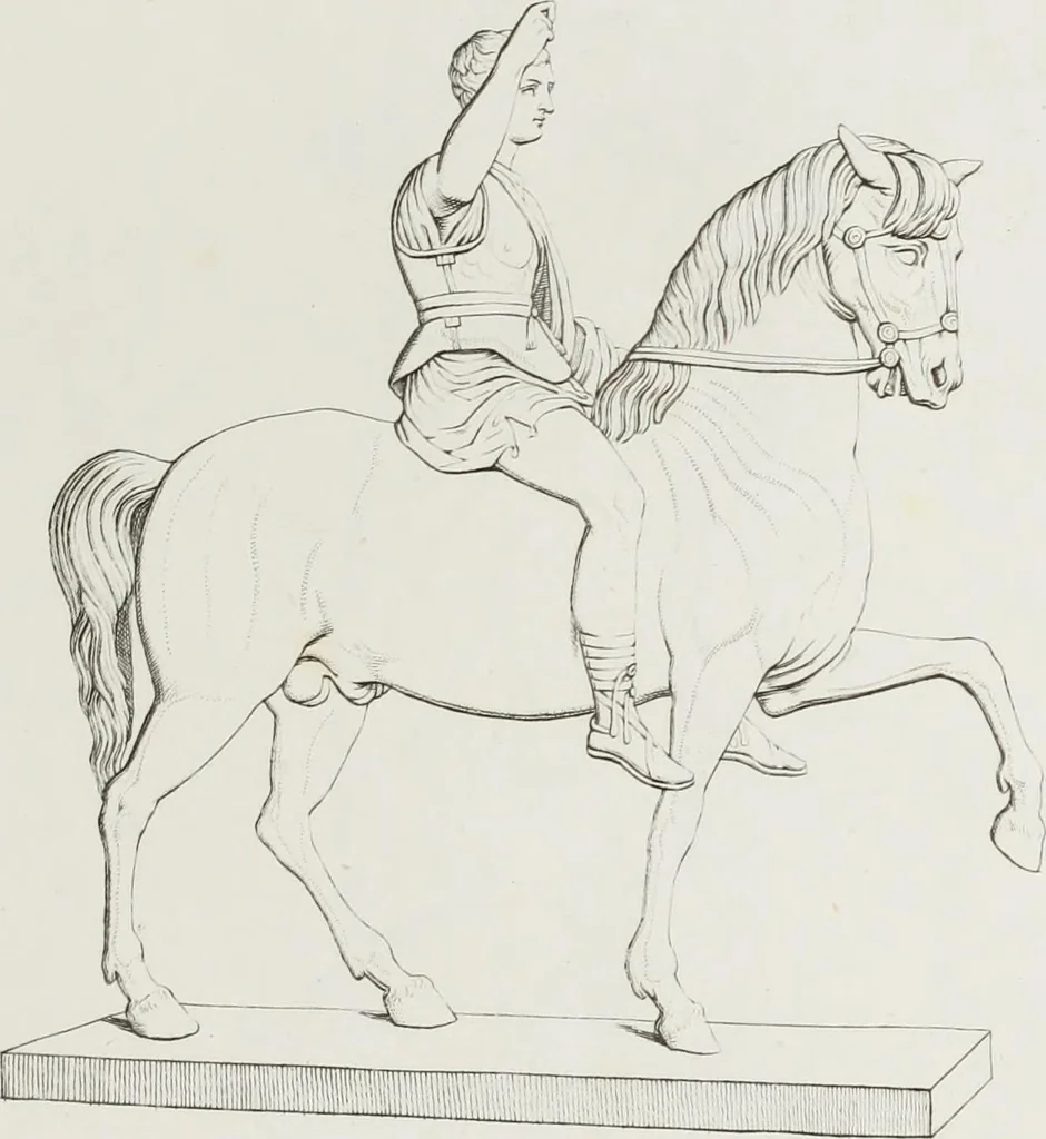 An illustration from Raccolta de' piu belli ed interessanti dipinti, musaici ed altri monumenti rinvenuti negli scavi di Ercolano, di Pompei, e di Stabia, che ammiransi nel Museo nazionale.., 1876, leaf 16