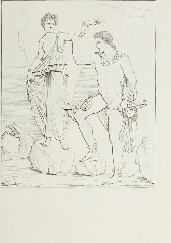 An illustration from Raccolta de' piu belli ed interessanti dipinti, musaici ed altri monumenti rinvenuti negli scavi di Ercolano, di Pompei, e di Stabia, che ammiransi nel Museo nazionale.., 1876, leaf 160