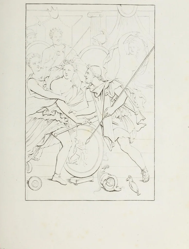 An illustration from Raccolta de' piu belli ed interessanti dipinti, musaici ed altri monumenti rinvenuti negli scavi di Ercolano, di Pompei, e di Stabia, che ammiransi nel Museo nazionale.., 1876, leaf 164