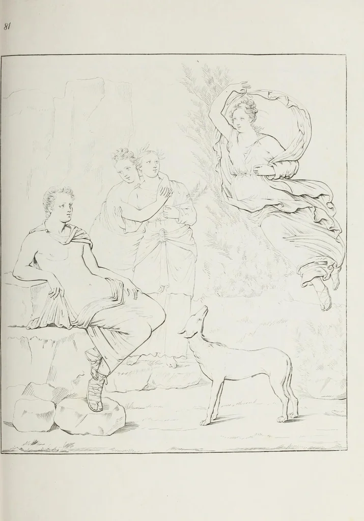 An illustration from Raccolta de' piu belli ed interessanti dipinti, musaici ed altri monumenti rinvenuti negli scavi di Ercolano, di Pompei, e di Stabia, che ammiransi nel Museo nazionale.., 1876, leaf 168