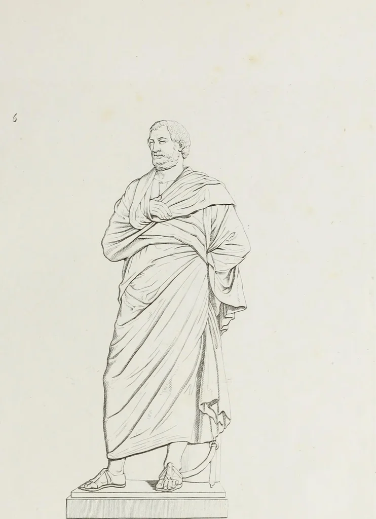 An illustration from Raccolta de' piu belli ed interessanti dipinti, musaici ed altri monumenti rinvenuti negli scavi di Ercolano, di Pompei, e di Stabia, che ammiransi nel Museo nazionale.., 1876, leaf 18