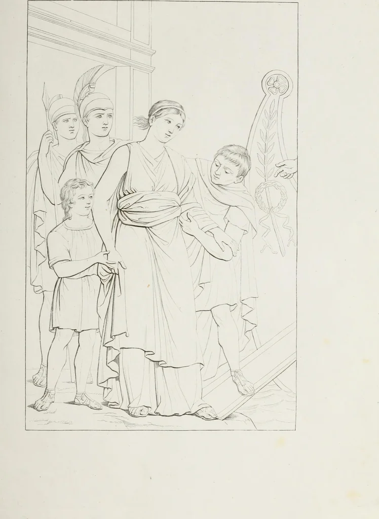 An illustration from Raccolta de' piu belli ed interessanti dipinti, musaici ed altri monumenti rinvenuti negli scavi di Ercolano, di Pompei, e di Stabia, che ammiransi nel Museo nazionale.., 1876, leaf 186