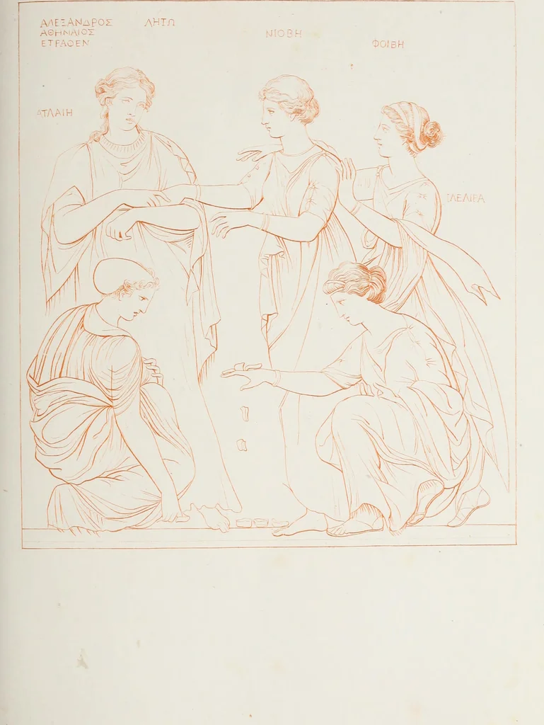 An illustration from Raccolta de' piu belli ed interessanti dipinti, musaici ed altri monumenti rinvenuti negli scavi di Ercolano, di Pompei, e di Stabia, che ammiransi nel Museo nazionale.., 1876, leaf 188