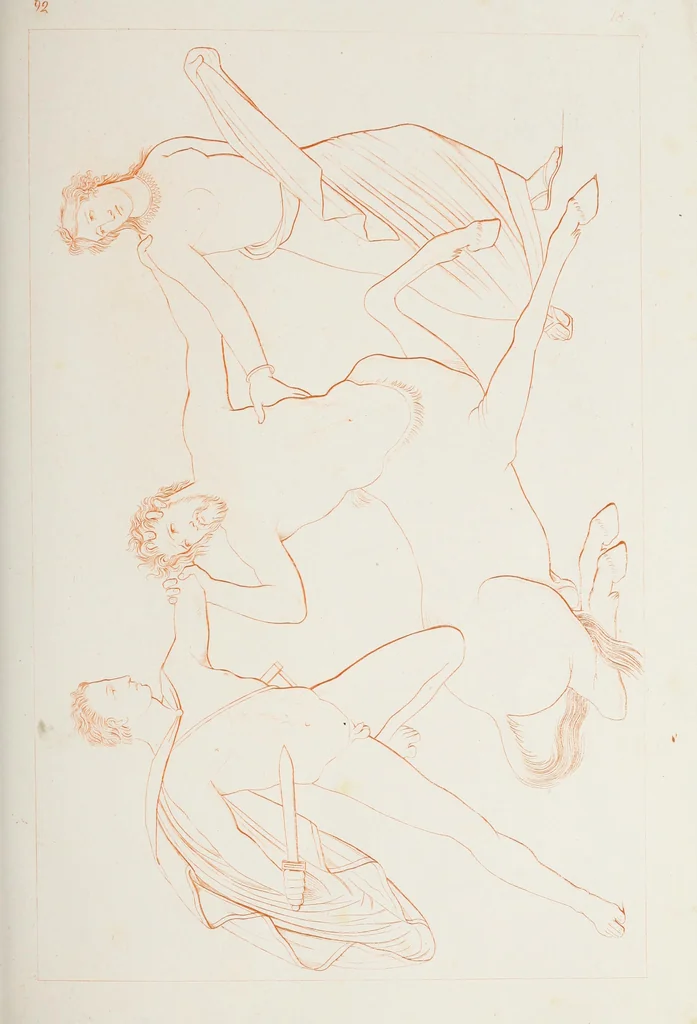 An illustration from Raccolta de' piu belli ed interessanti dipinti, musaici ed altri monumenti rinvenuti negli scavi di Ercolano, di Pompei, e di Stabia, che ammiransi nel Museo nazionale.., 1876, leaf 190
