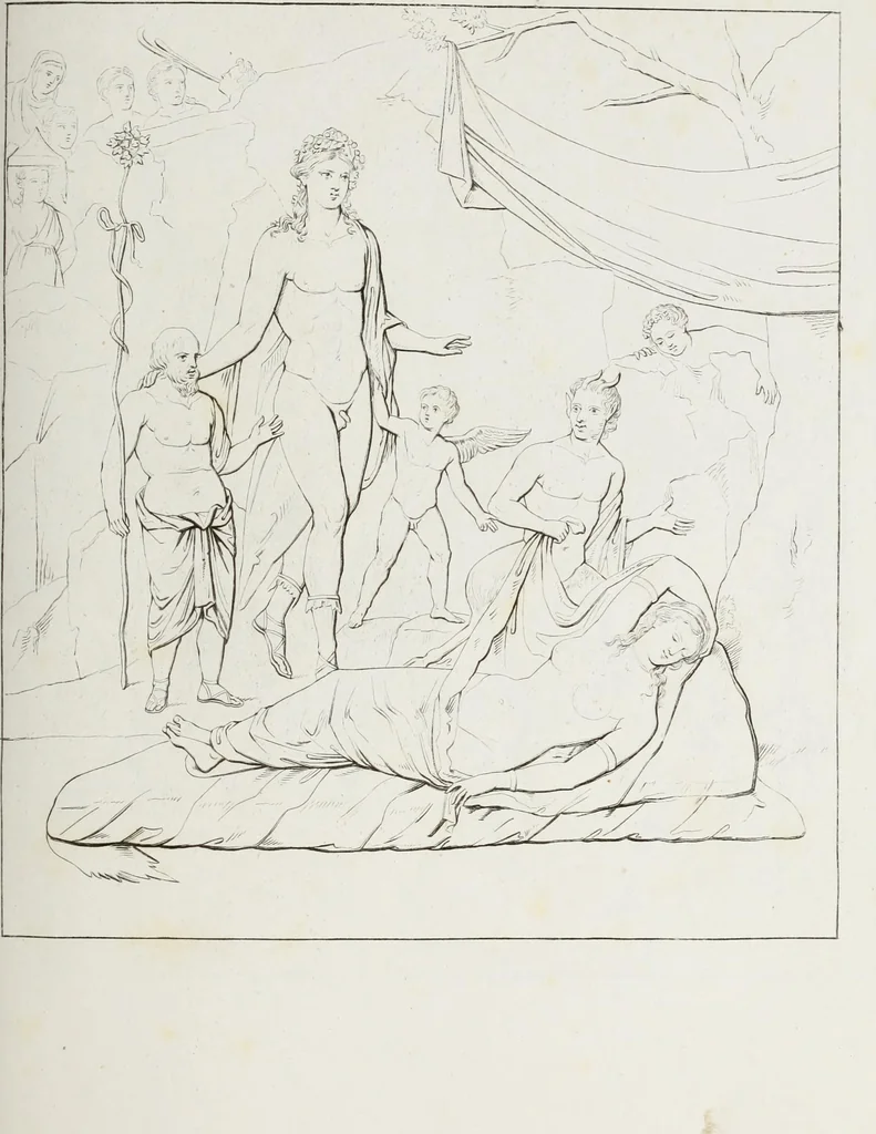 An illustration from Raccolta de' piu belli ed interessanti dipinti, musaici ed altri monumenti rinvenuti negli scavi di Ercolano, di Pompei, e di Stabia, che ammiransi nel Museo nazionale.., 1876, leaf 196