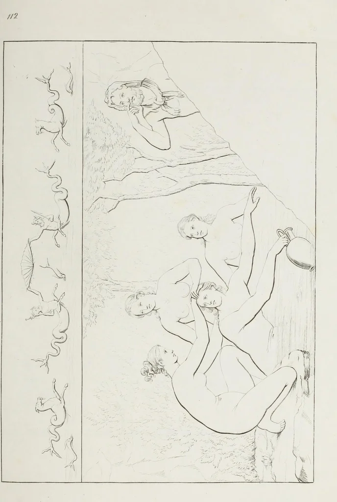 An illustration from Raccolta de' piu belli ed interessanti dipinti, musaici ed altri monumenti rinvenuti negli scavi di Ercolano, di Pompei, e di Stabia, che ammiransi nel Museo nazionale.., 1876, leaf 230