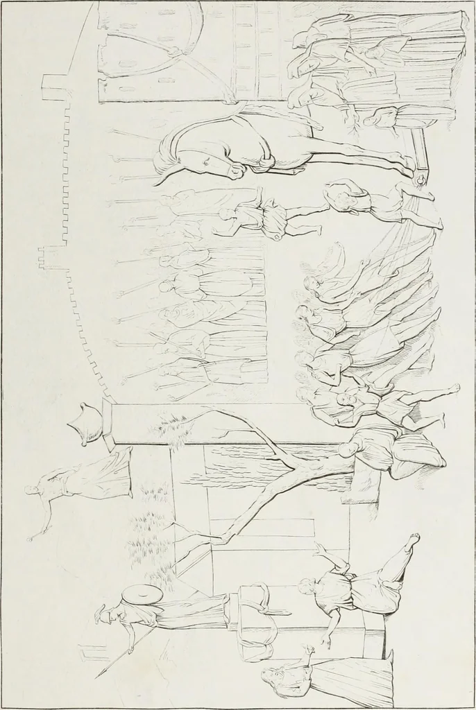 An illustration from Raccolta de' piu belli ed interessanti dipinti, musaici ed altri monumenti rinvenuti negli scavi di Ercolano, di Pompei, e di Stabia, che ammiransi nel Museo nazionale.., 1876, leaf 236