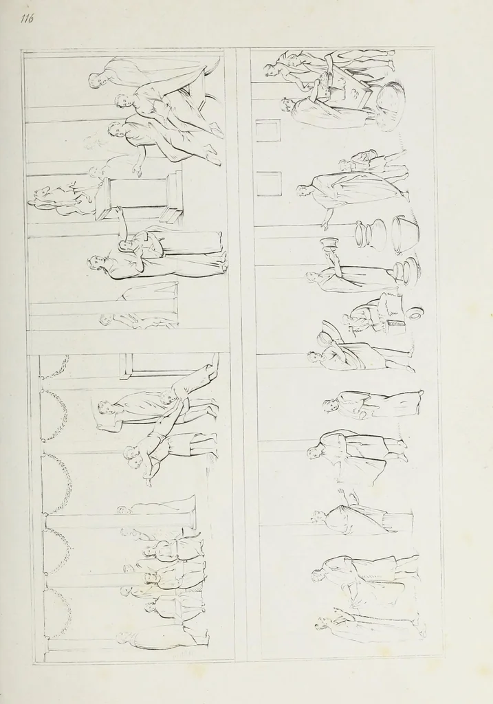 An illustration from Raccolta de' piu belli ed interessanti dipinti, musaici ed altri monumenti rinvenuti negli scavi di Ercolano, di Pompei, e di Stabia, che ammiransi nel Museo nazionale.., 1876, leaf 238