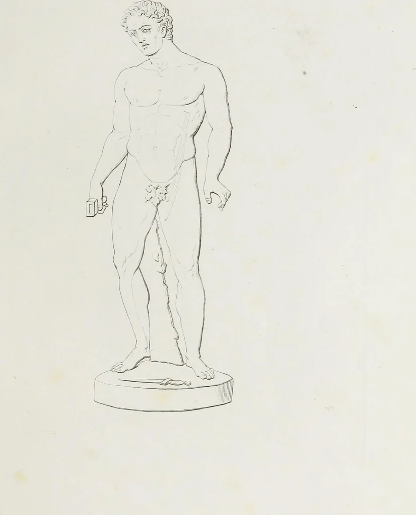 An illustration from Raccolta de' piu belli ed interessanti dipinti, musaici ed altri monumenti rinvenuti negli scavi di Ercolano, di Pompei, e di Stabia, che ammiransi nel Museo nazionale.., 1876, leaf 24