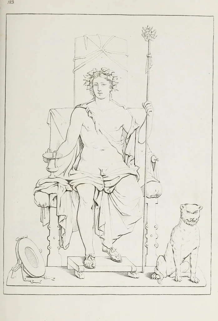 An illustration from Raccolta de' piu belli ed interessanti dipinti, musaici ed altri monumenti rinvenuti negli scavi di Ercolano, di Pompei, e di Stabia, che ammiransi nel Museo nazionale.., 1876, leaf 252