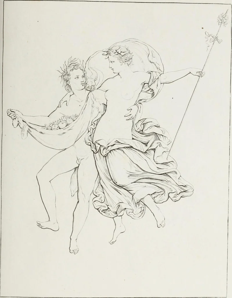 An illustration from Raccolta de' piu belli ed interessanti dipinti, musaici ed altri monumenti rinvenuti negli scavi di Ercolano, di Pompei, e di Stabia, che ammiransi nel Museo nazionale.., 1876, leaf 256