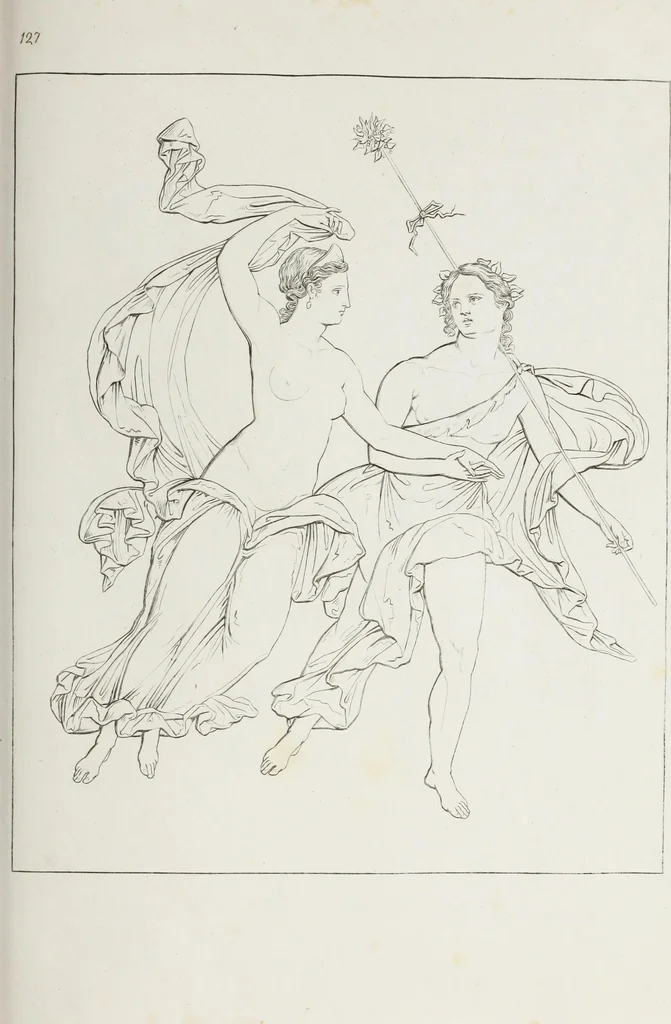 An illustration from Raccolta de' piu belli ed interessanti dipinti, musaici ed altri monumenti rinvenuti negli scavi di Ercolano, di Pompei, e di Stabia, che ammiransi nel Museo nazionale.., 1876, leaf 260