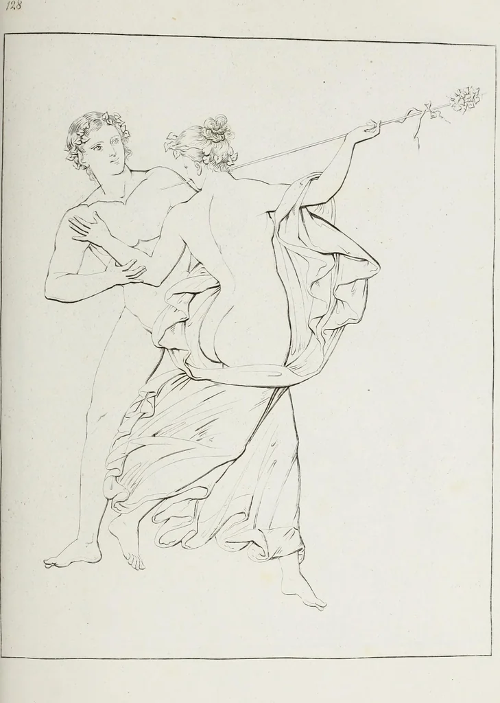 An illustration from Raccolta de' piu belli ed interessanti dipinti, musaici ed altri monumenti rinvenuti negli scavi di Ercolano, di Pompei, e di Stabia, che ammiransi nel Museo nazionale.., 1876, leaf 262
