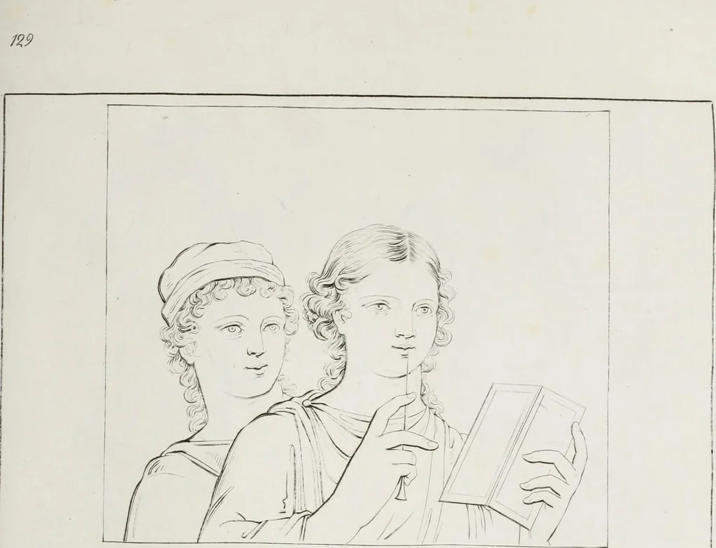 An illustration from Raccolta de' piu belli ed interessanti dipinti, musaici ed altri monumenti rinvenuti negli scavi di Ercolano, di Pompei, e di Stabia, che ammiransi nel Museo nazionale.., 1876, leaf 264