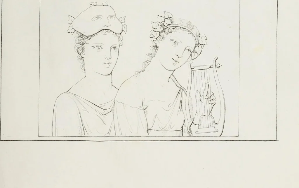 An illustration from Raccolta de' piu belli ed interessanti dipinti, musaici ed altri monumenti rinvenuti negli scavi di Ercolano, di Pompei, e di Stabia, che ammiransi nel Museo nazionale.., 1876, leaf 264