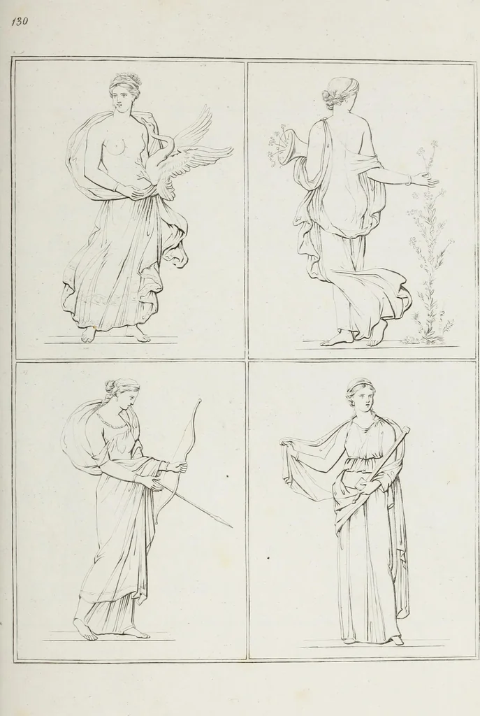 An illustration from Raccolta de' piu belli ed interessanti dipinti, musaici ed altri monumenti rinvenuti negli scavi di Ercolano, di Pompei, e di Stabia, che ammiransi nel Museo nazionale.., 1876, leaf 266