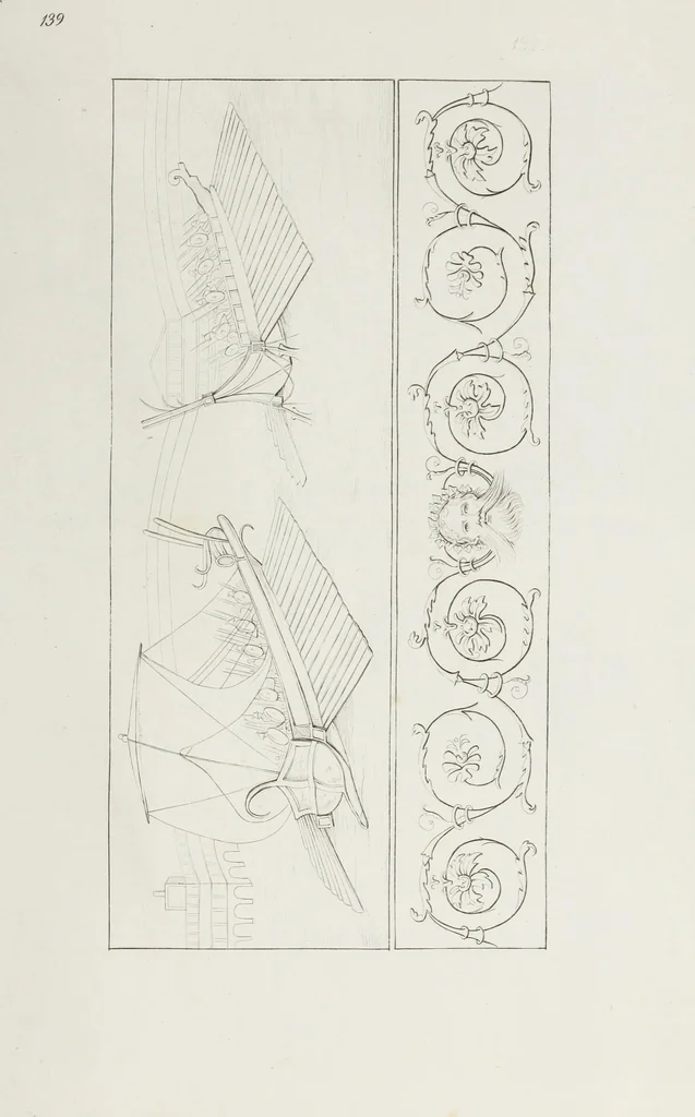 An illustration from Raccolta de' piu belli ed interessanti dipinti, musaici ed altri monumenti rinvenuti negli scavi di Ercolano, di Pompei, e di Stabia, che ammiransi nel Museo nazionale.., 1876, leaf 284