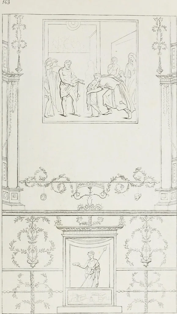 An illustration from Raccolta de' piu belli ed interessanti dipinti, musaici ed altri monumenti rinvenuti negli scavi di Ercolano, di Pompei, e di Stabia, che ammiransi nel Museo nazionale.., 1876, leaf 292