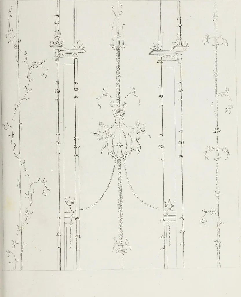 An illustration from Raccolta de' piu belli ed interessanti dipinti, musaici ed altri monumenti rinvenuti negli scavi di Ercolano, di Pompei, e di Stabia, che ammiransi nel Museo nazionale.., 1876, leaf 294