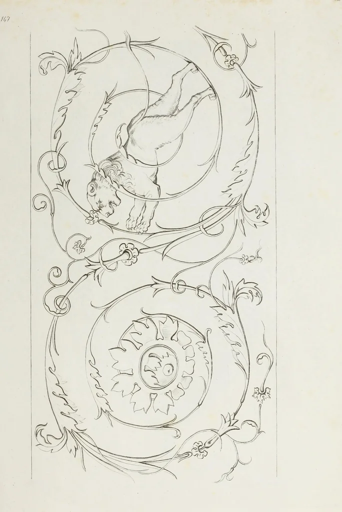 An illustration from Raccolta de' piu belli ed interessanti dipinti, musaici ed altri monumenti rinvenuti negli scavi di Ercolano, di Pompei, e di Stabia, che ammiransi nel Museo nazionale.., 1876, leaf 300