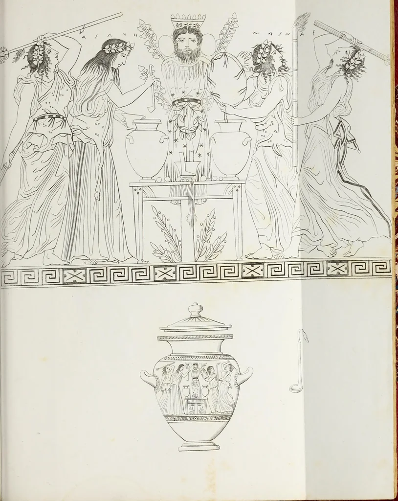 An illustration from Raccolta de' piu belli ed interessanti dipinti, musaici ed altri monumenti rinvenuti negli scavi di Ercolano, di Pompei, e di Stabia, che ammiransi nel Museo nazionale.., 1876, leaf 306