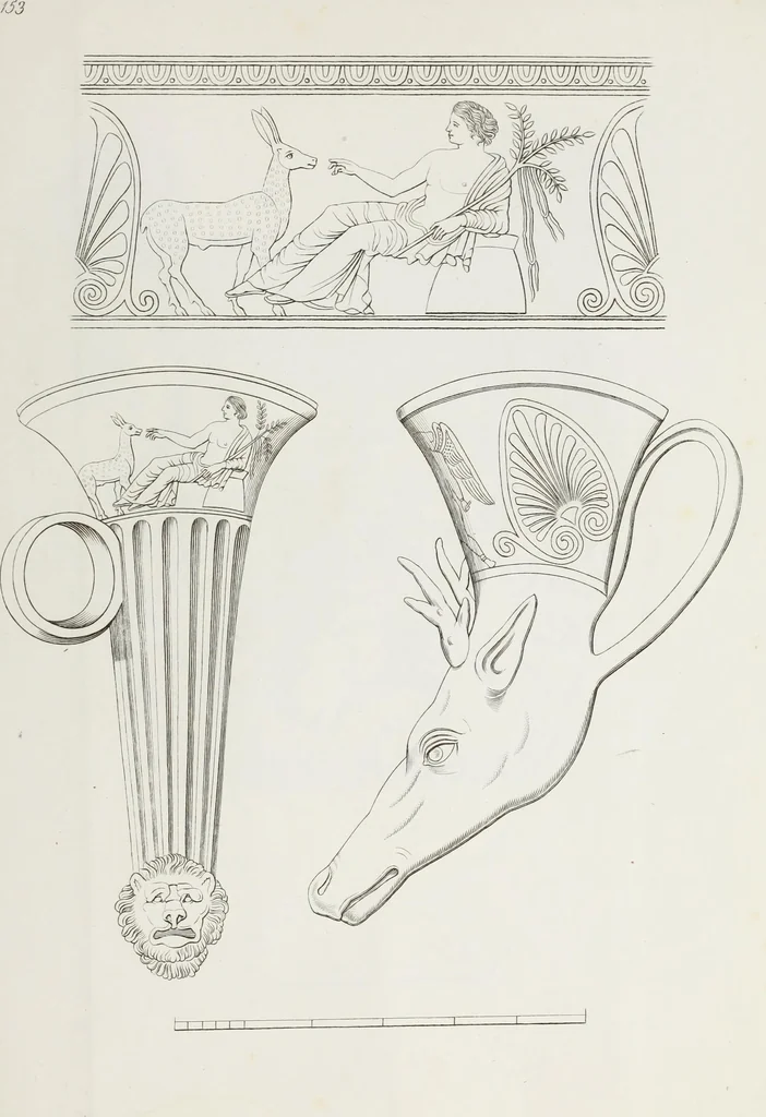 An illustration from Raccolta de' piu belli ed interessanti dipinti, musaici ed altri monumenti rinvenuti negli scavi di Ercolano, di Pompei, e di Stabia, che ammiransi nel Museo nazionale.., 1876, leaf 312