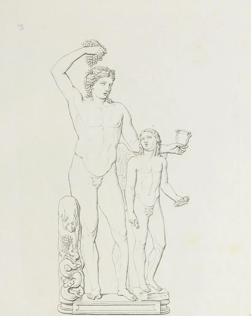 An illustration from Raccolta de' piu belli ed interessanti dipinti, musaici ed altri monumenti rinvenuti negli scavi di Ercolano, di Pompei, e di Stabia, che ammiransi nel Museo nazionale.., 1876, leaf 32
