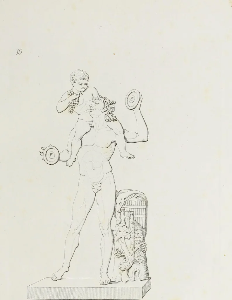 An illustration from Raccolta de' piu belli ed interessanti dipinti, musaici ed altri monumenti rinvenuti negli scavi di Ercolano, di Pompei, e di Stabia, che ammiransi nel Museo nazionale.., 1876, leaf 36