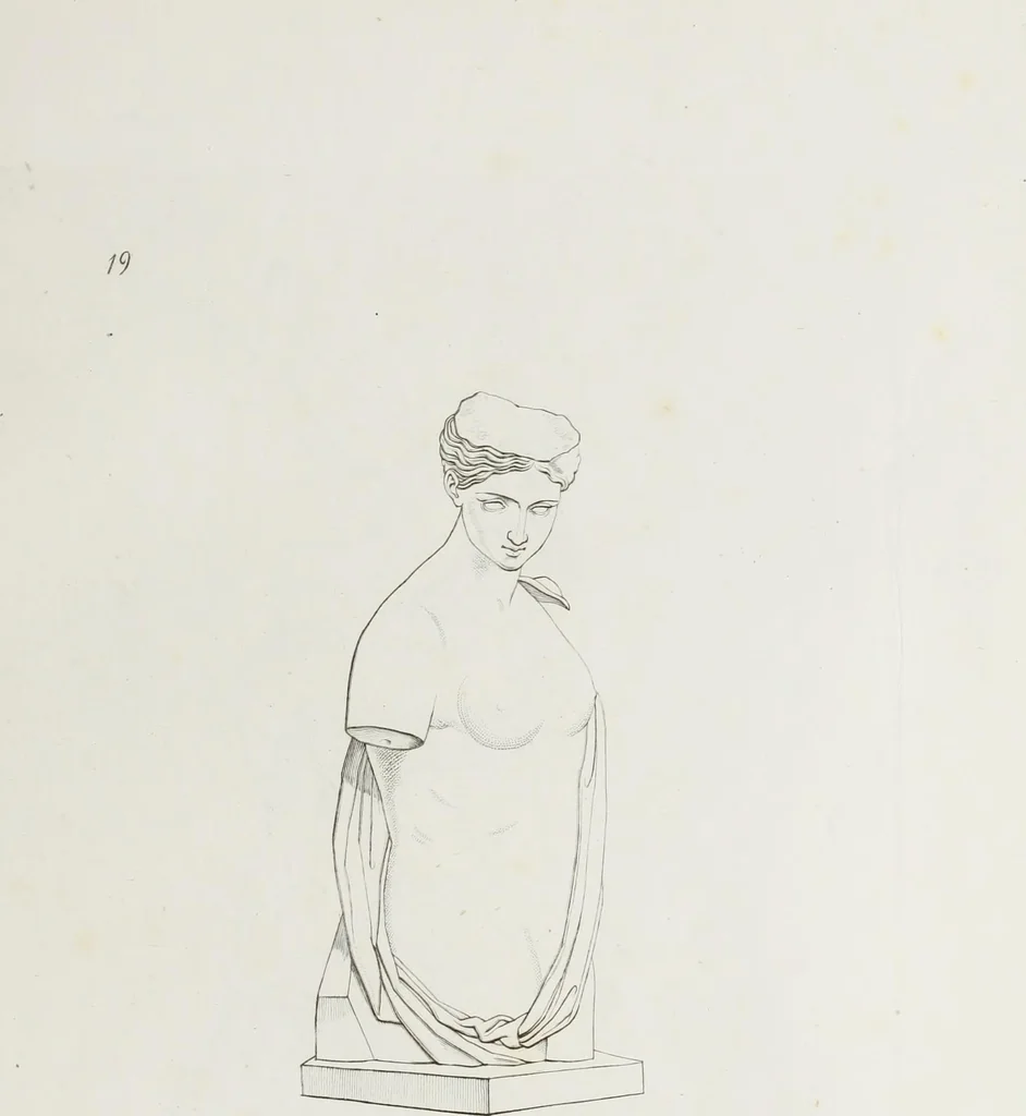 An illustration from Raccolta de' piu belli ed interessanti dipinti, musaici ed altri monumenti rinvenuti negli scavi di Ercolano, di Pompei, e di Stabia, che ammiransi nel Museo nazionale.., 1876, leaf 44