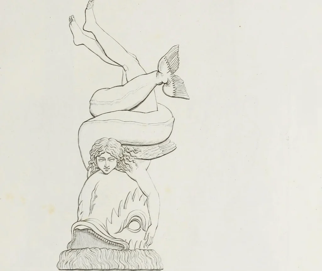 An illustration from Raccolta de' piu belli ed interessanti dipinti, musaici ed altri monumenti rinvenuti negli scavi di Ercolano, di Pompei, e di Stabia, che ammiransi nel Museo nazionale.., 1876, leaf 46