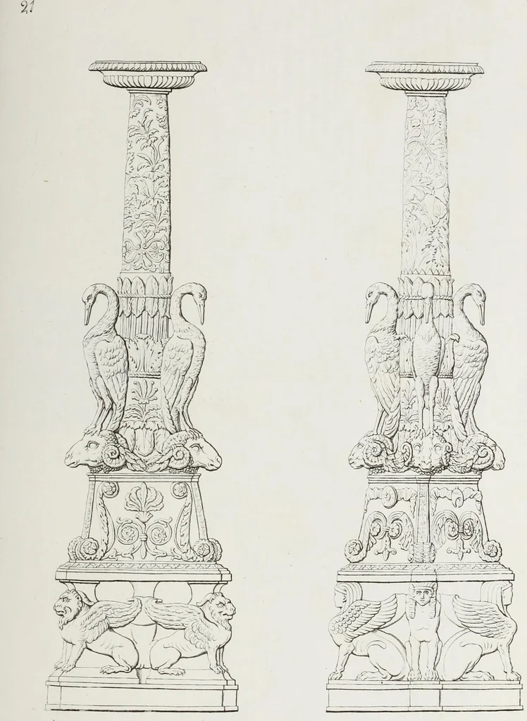An illustration from Raccolta de' piu belli ed interessanti dipinti, musaici ed altri monumenti rinvenuti negli scavi di Ercolano, di Pompei, e di Stabia, che ammiransi nel Museo nazionale.., 1876, leaf 48