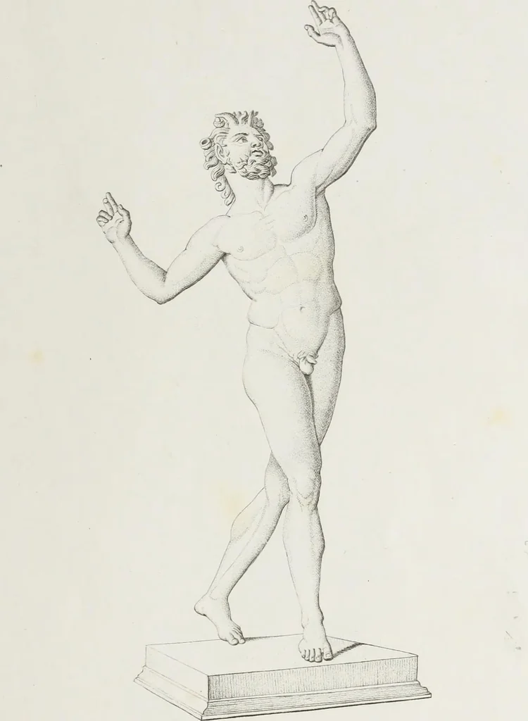 An illustration from Raccolta de' piu belli ed interessanti dipinti, musaici ed altri monumenti rinvenuti negli scavi di Ercolano, di Pompei, e di Stabia, che ammiransi nel Museo nazionale.., 1876, leaf 58