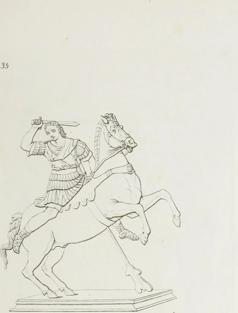 An illustration from Raccolta de' piu belli ed interessanti dipinti, musaici ed altri monumenti rinvenuti negli scavi di Ercolano, di Pompei, e di Stabia, che ammiransi nel Museo nazionale.., 1876, leaf 76