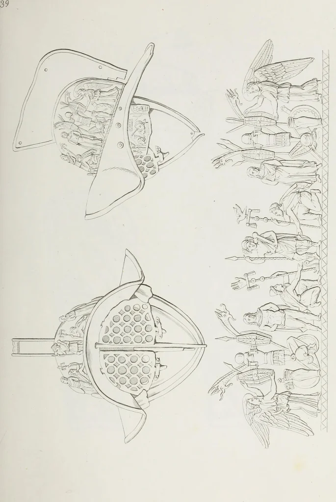 An illustration from Raccolta de' piu belli ed interessanti dipinti, musaici ed altri monumenti rinvenuti negli scavi di Ercolano, di Pompei, e di Stabia, che ammiransi nel Museo nazionale.., 1876, leaf 84