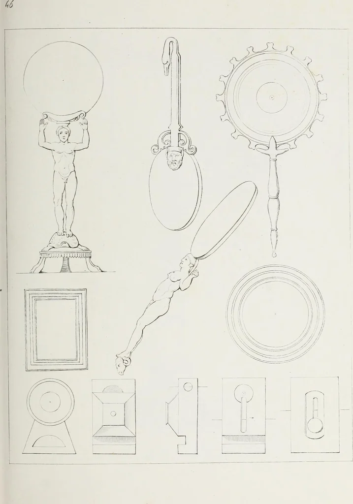 An illustration from Raccolta de' piu belli ed interessanti dipinti, musaici ed altri monumenti rinvenuti negli scavi di Ercolano, di Pompei, e di Stabia, che ammiransi nel Museo nazionale.., 1876, leaf 98
