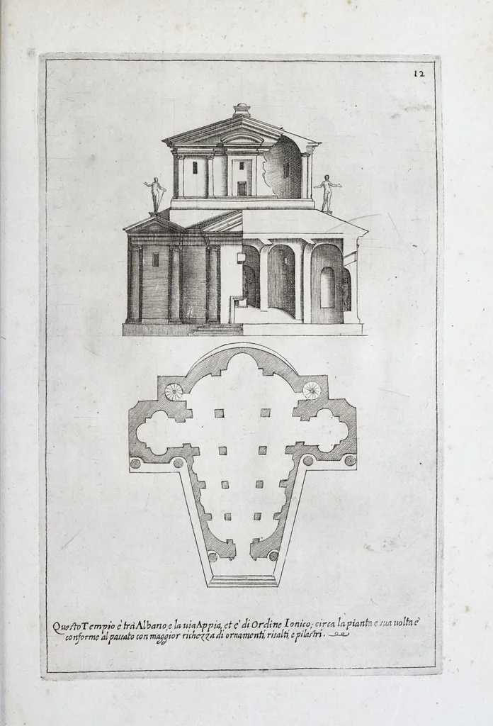 An illustration from Raccolta de' tempij et sepolcri disegnati dall'antico, 1638, leaf 25