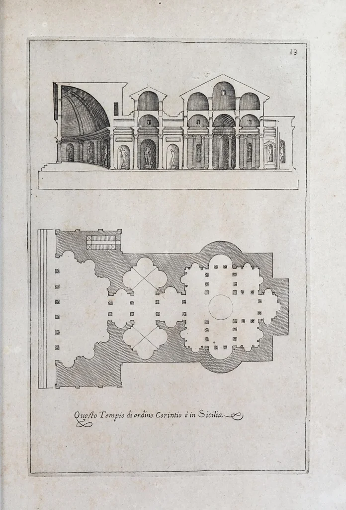 An illustration from Raccolta de' tempij et sepolcri disegnati dall'antico, 1638, leaf 27