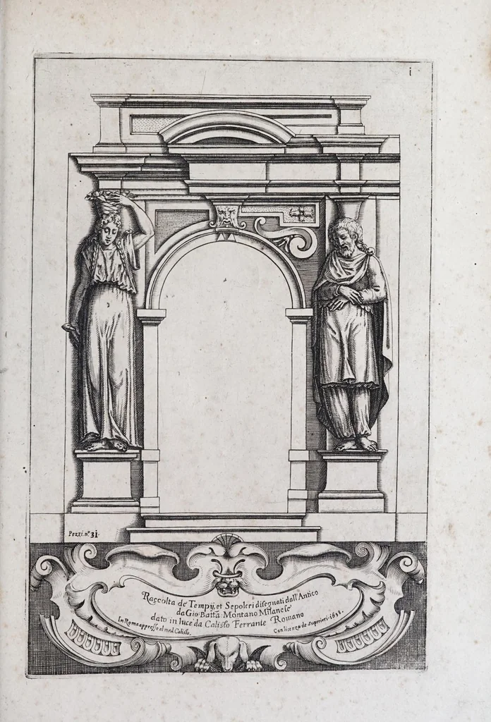 An illustration from Raccolta de' tempij et sepolcri disegnati dall'antico, 1638, leaf 3