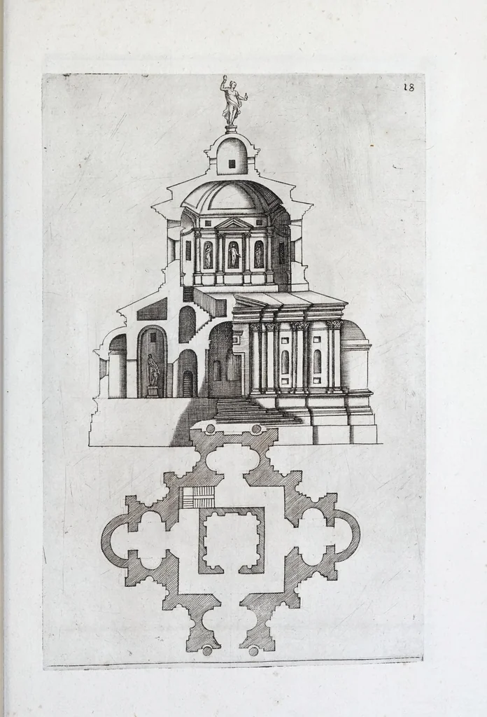 An illustration from Raccolta de' tempij et sepolcri disegnati dall'antico, 1638, leaf 37