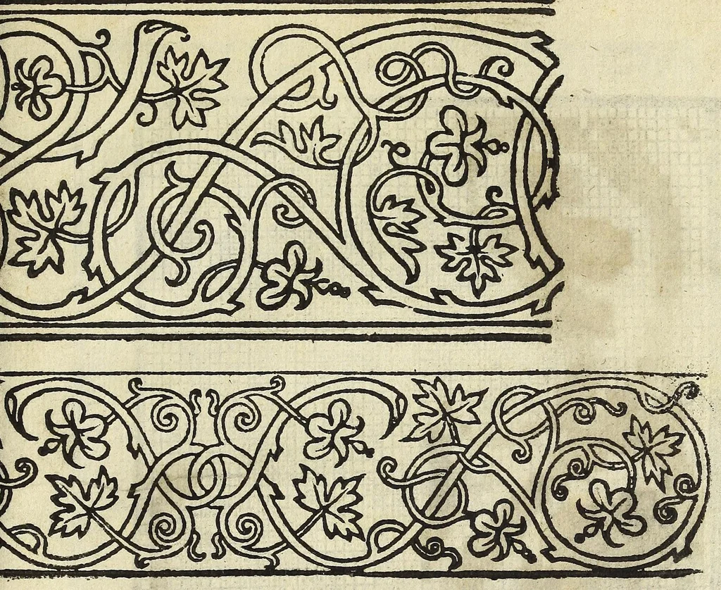 An illustration from Raccolta de tvtti i ritratti & disegni di ricchami : che in Alemagna, in Frãcia, & in Italia si sono trouati, con piu altri aggionti, & nuouamente stampati, 1532, leaf 31