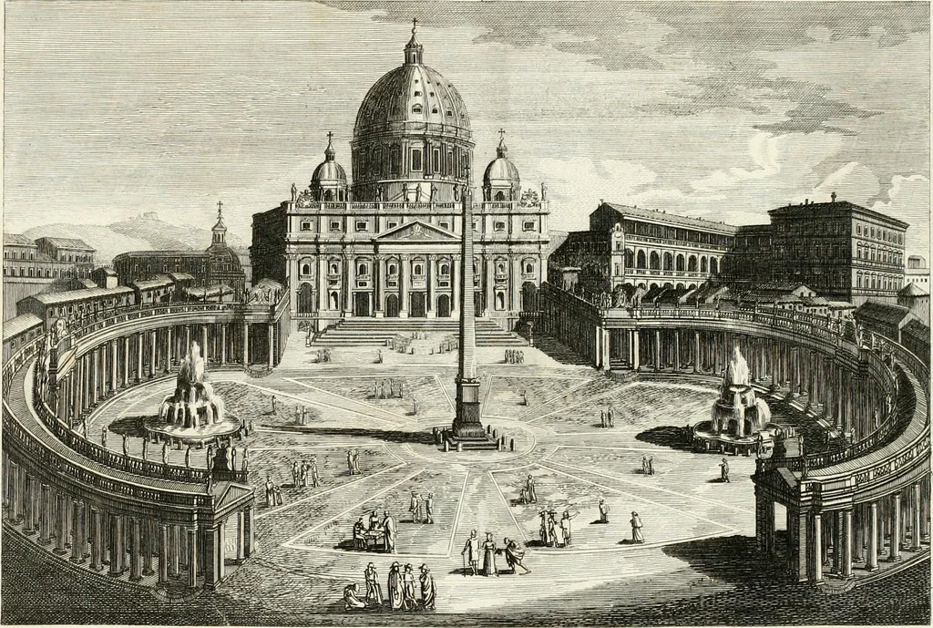 An illustration from Raccolta di 50 vedute antiche, e moderne della città di Roma e sue vicinanze, 1827, leaf 10
