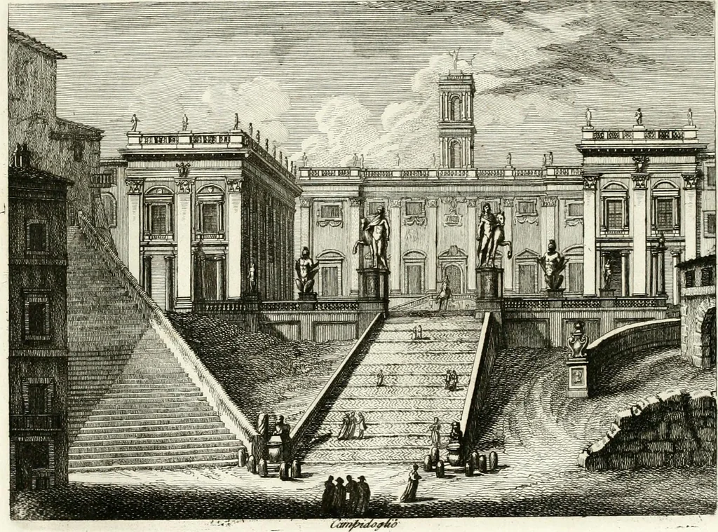 An illustration from Raccolta di 50 vedute antiche, e moderne della città di Roma e sue vicinanze, 1827, leaf 102